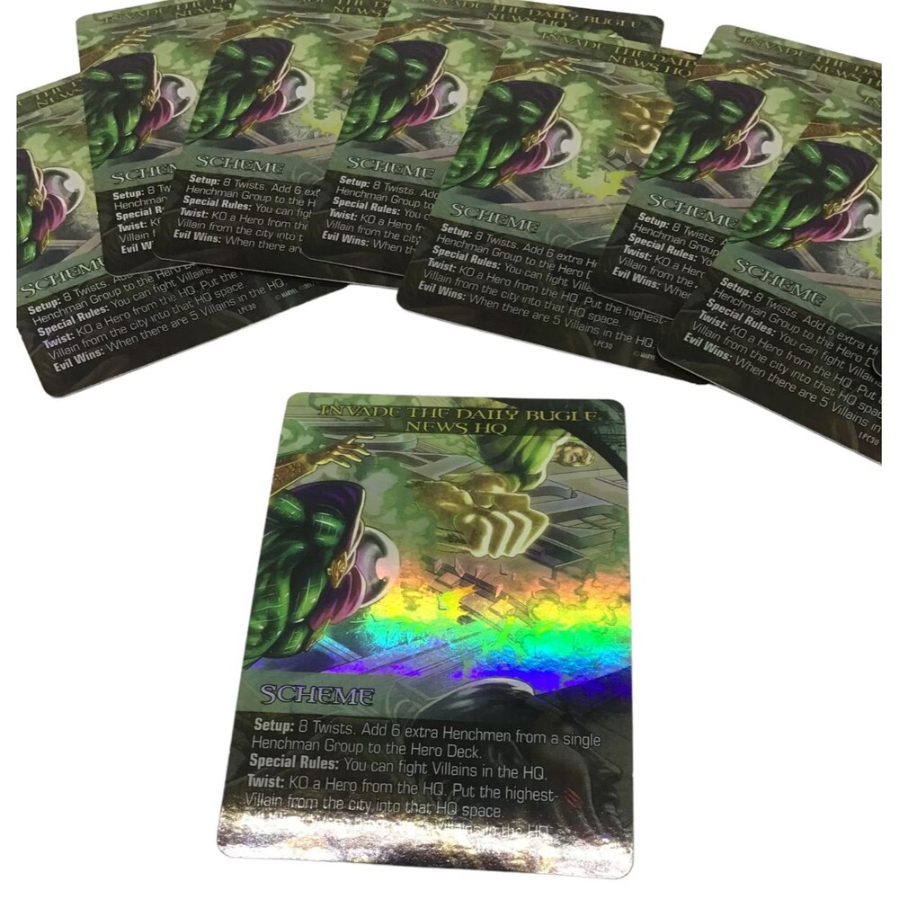 Spider-Man Scheme Invade Daily Bugle HQ Foil Cards Marvel Legendary Promo Lot 12